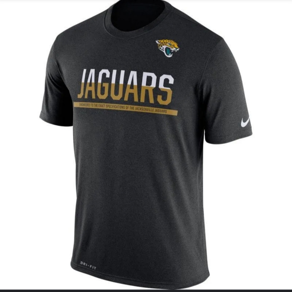 Nike NFL Jacksonville Jaguars Black Dri Fit Tee New Like New